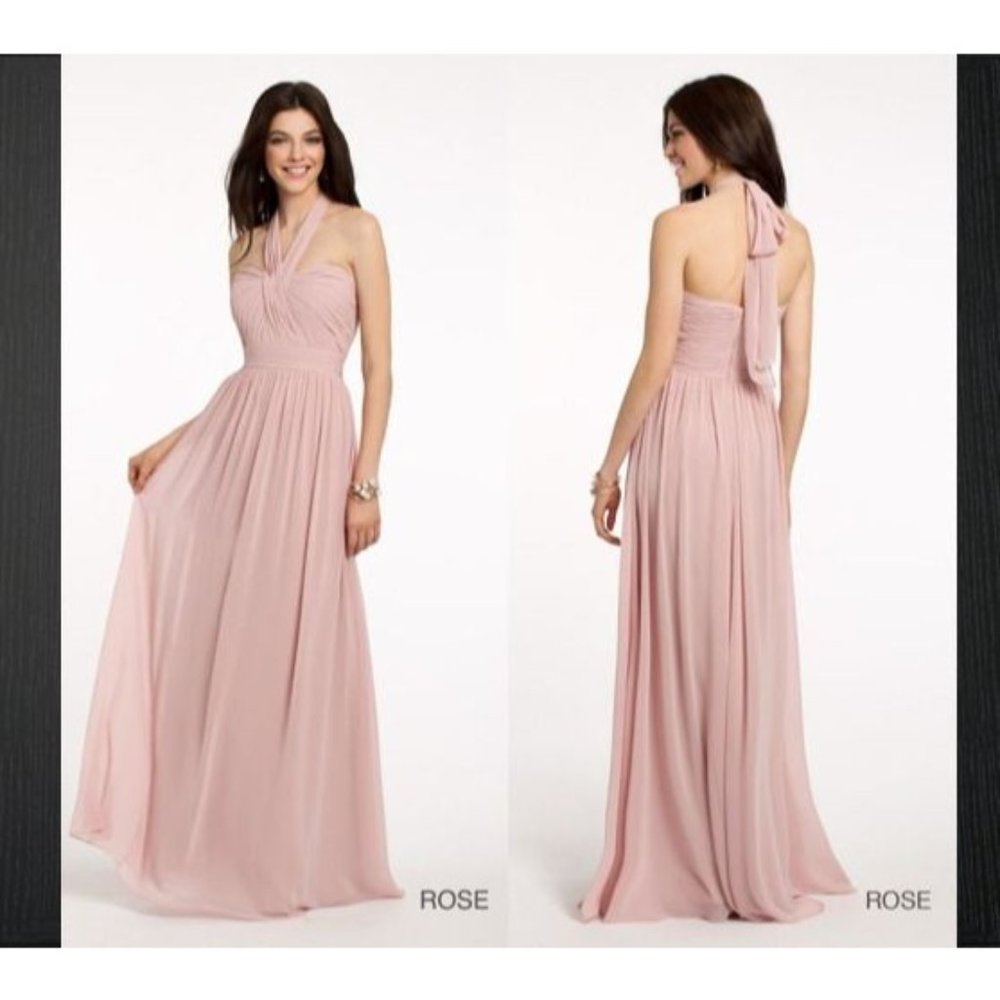 Camille La Vie Womens Long Dress Sz 16 Bridesmaid Wedding Strapless Petite Maxi